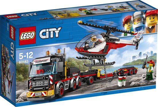 Lego City set met vrachtwagen en helikopter
