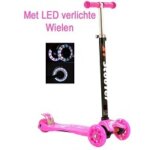 10. 2Cycle Step - LED Wielen - Roze - Autoped - Scooter